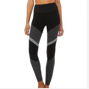 ALO Yoga Black and Gray High-Waisted Leggings